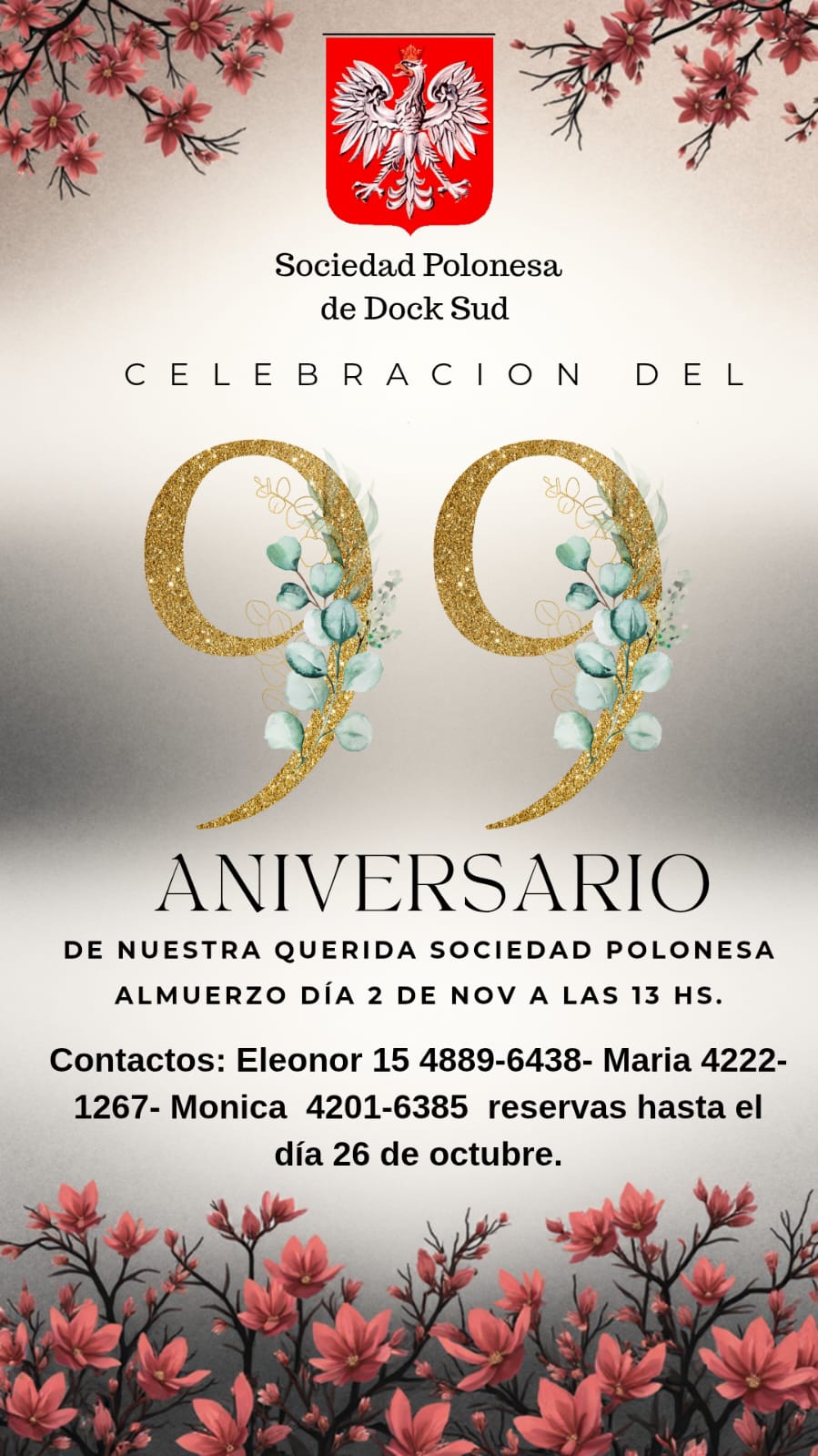 99° Aniversario de la Sociedad Polonesa de Dock Sud